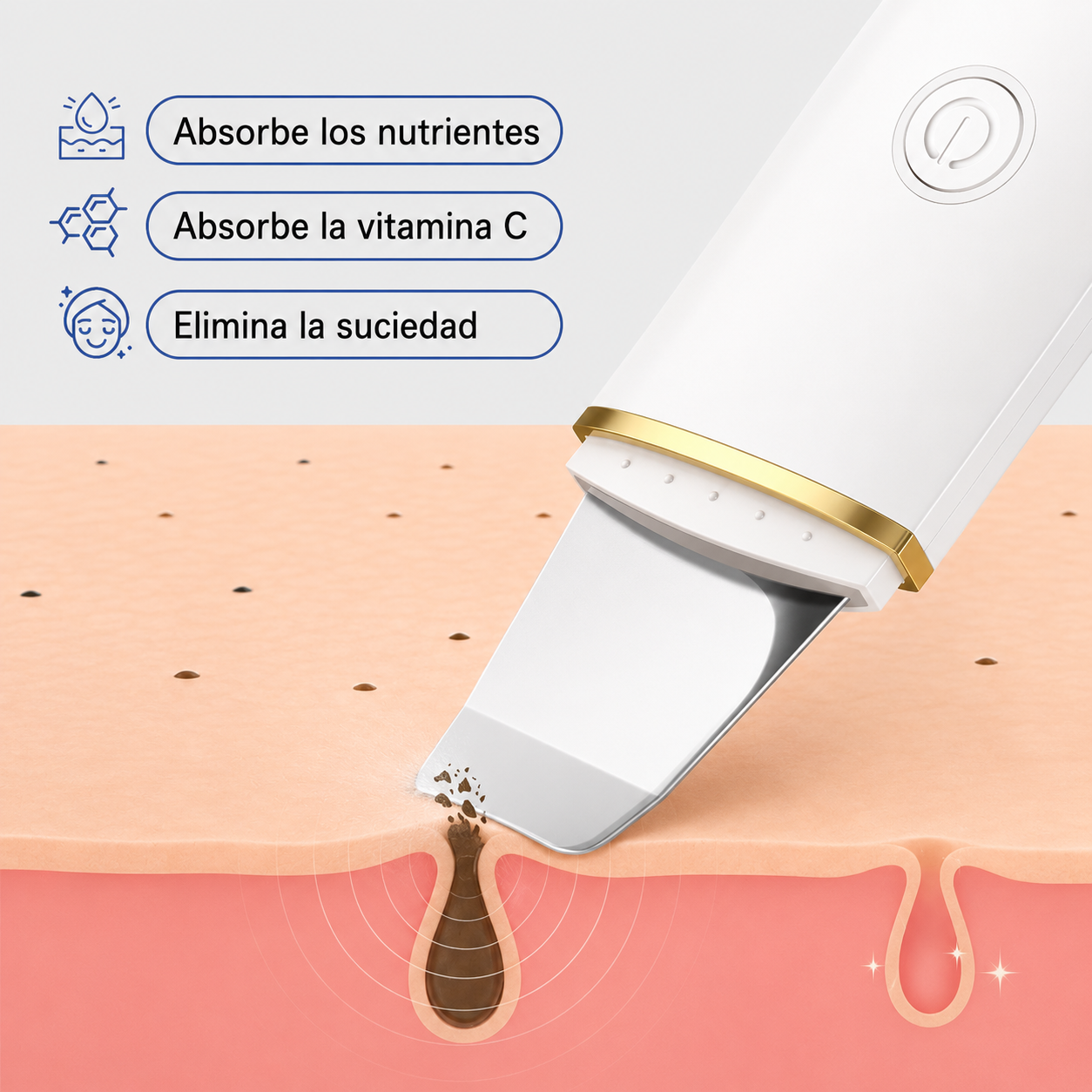 GlowSonic — Peeling ultrasónico limpieza facial